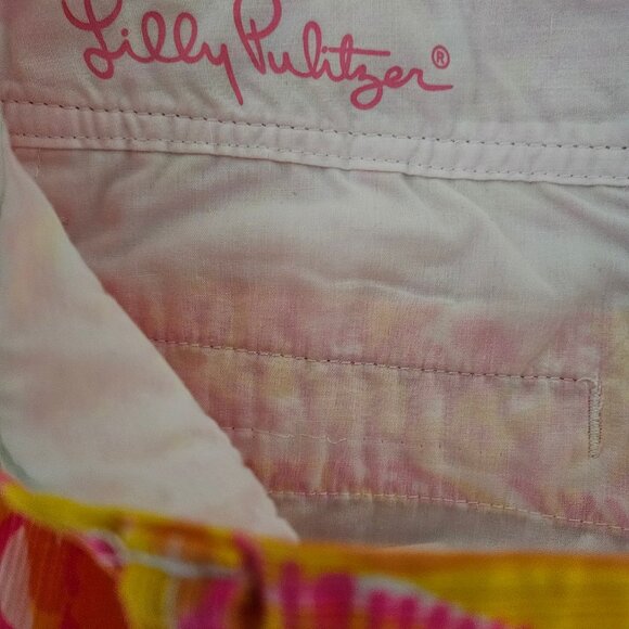 Lilly Pulitzer Woman`s Callahan Shorts pink and yellow size 4 - Picture 6 of 6